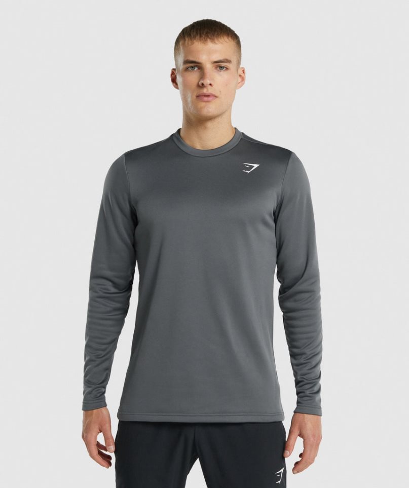 Bluzy Gymshark Arrival Crew Męskie Ciemny Szare | PL 356IRU